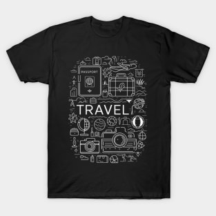 TRAVEL AND TOURISM ICONS T-Shirt